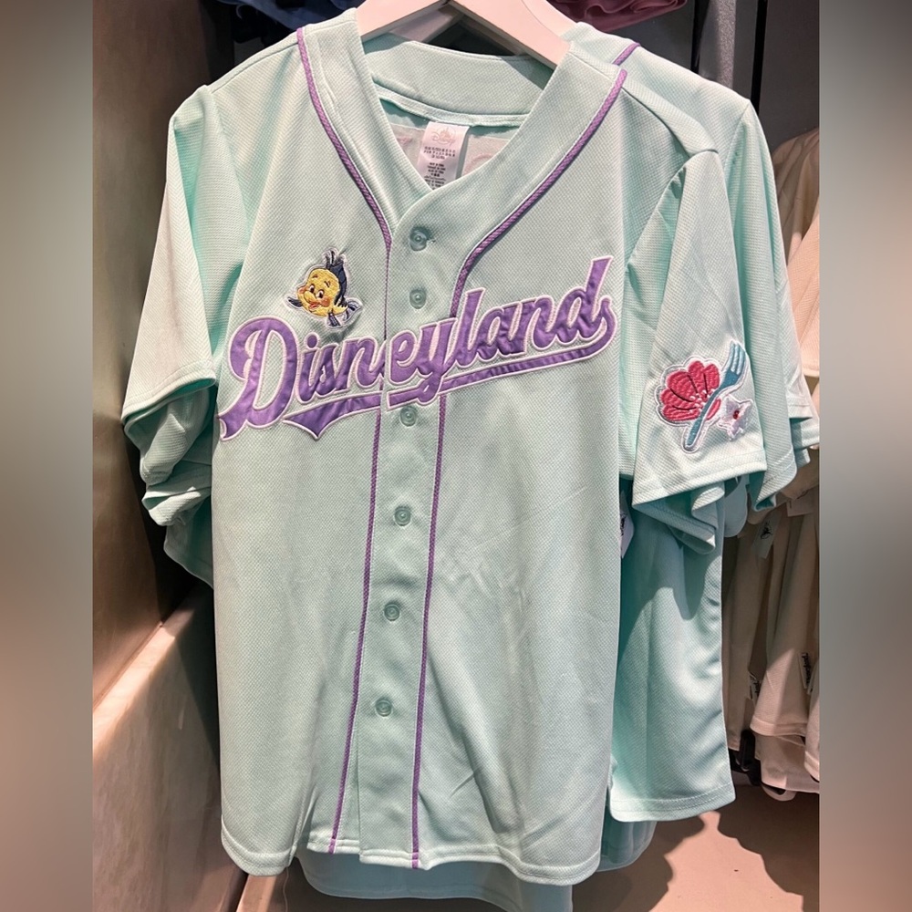 2025 Disneyland Disney Parks Little Mermaid Ariel Baseball Jersey Teal green